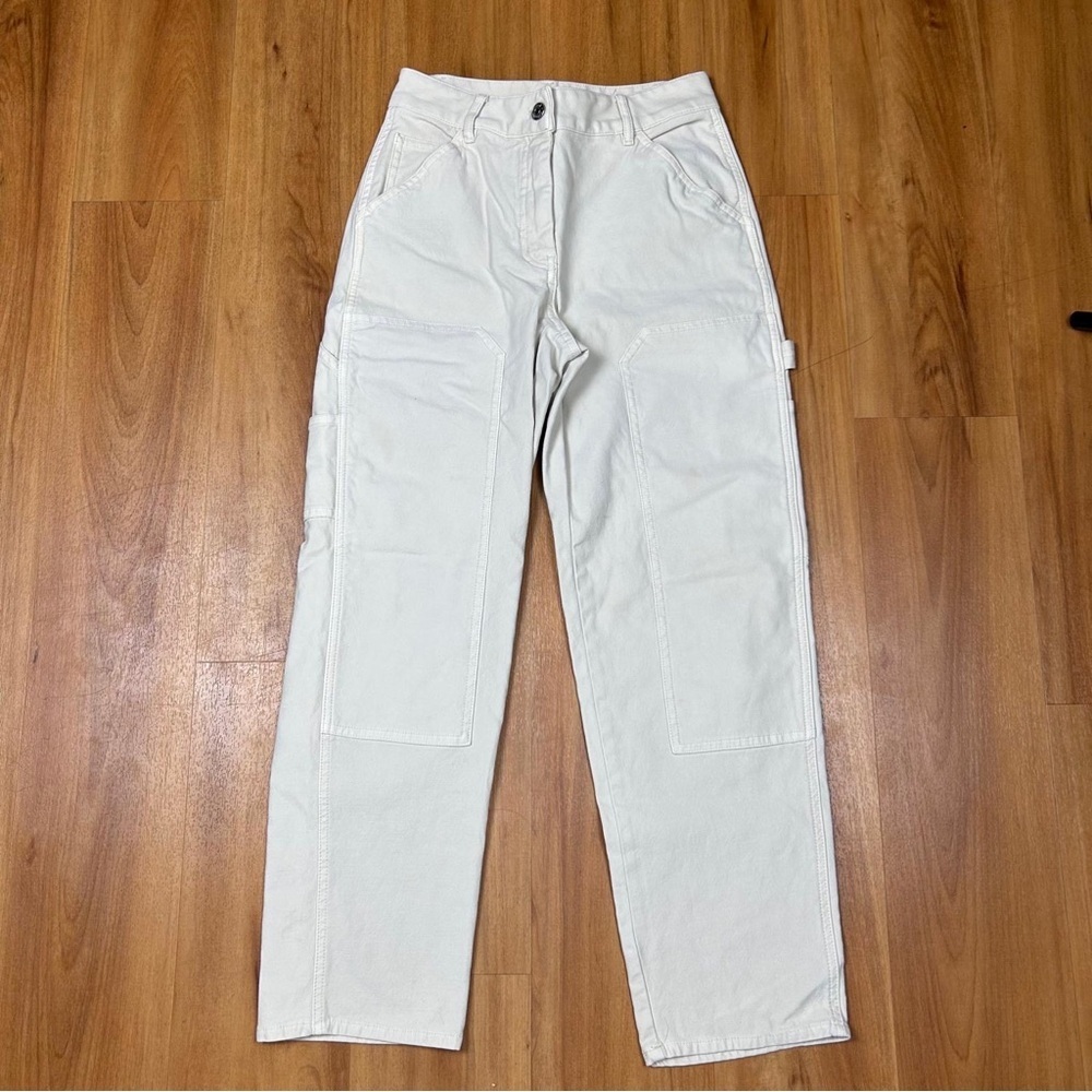 Wilfred Free Aritzia Brennan High Rise Utility Pants Ivory Size 0